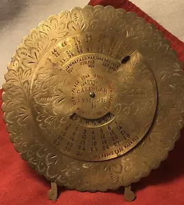 Vintage Messing 100 Jahre ewiger Kalender 1972-2071 - Bild 1 von 8