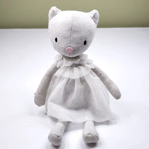 Jellycat Fabric Plush Jolie Kitten Cat 12" Gray with Glittered Tulle Dress - Picture 1 of 10