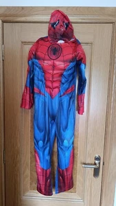 Boys - Padded Spiderman fancy dress - Age 8/9 - Picture 1 of 3