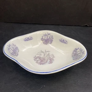 Vintage Hall 1200 Made In USA Blue Willow Japanese Garden Serving Bowl Candy - Picture 1 of 10