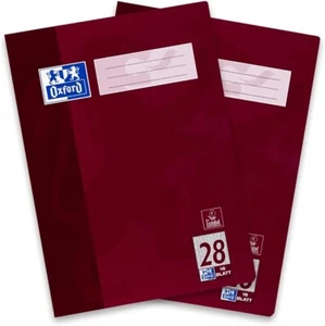 Oxford A4 School Notebook, Lined Line Style 28 - Squared. Aubergine- Pack Of 15 - Picture 1 of 5