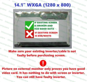 Pantalla LCD Brillante GateWay W340UA W340UI 14.1" LTN141AT03 - Imagen 1 de 11