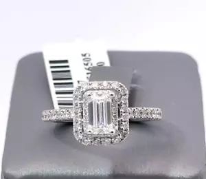 Vera Wang 14k White Gold 1.75CT Diamond Engagement Ring Size 6.50 S107877 - Picture 1 of 7