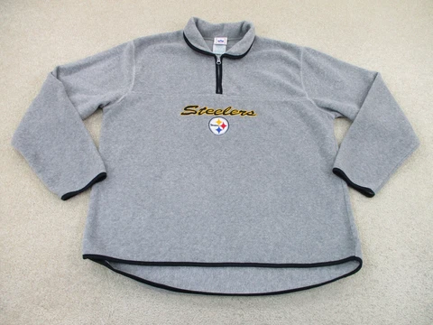 Pittsburgh Steelers Sweater Womens Large Gray NFL Football Sweatshirt Ladies A33 Cover