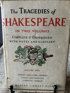 The Tragedies of Shakespeare Complete & Unabridged(Vol. 2)Vtg The Modern Libr NY - Picture 1 of 10