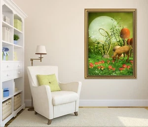3D Moon Mushroom 665 Fake Framed Poster Home Decor Print Painting Unique Art  - Bild 1 von 11