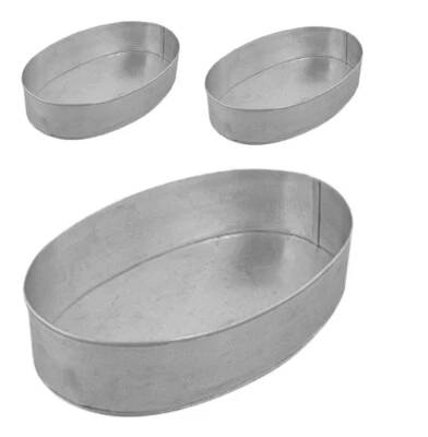 NO NAME 3x Llanera (19x13cm) Leche Flan Filippine alluminio stampo da forno + vapori per dessert