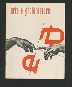1947 Herbert MATTER cover ARTS + ARCHITECTURE Konrad Wachsmann + Walter Gropius - Picture 1 of 11