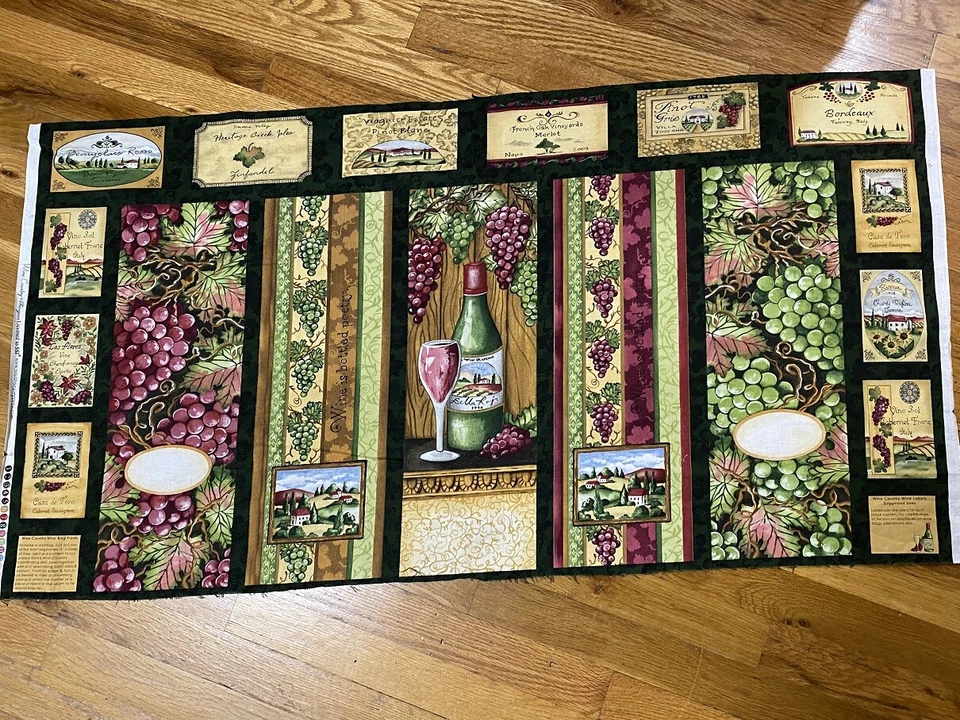 Wine Country棉质织物面板缝纫工艺23 x 44 — 第 1/4 张图片