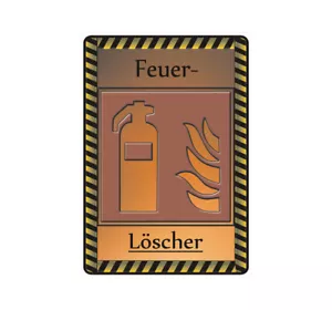 Schild Hinweisschild Hinweis "Feuerlöscher" Feuer Löscher Brand Gefahr Vorsicht - Bild 1 von 1
