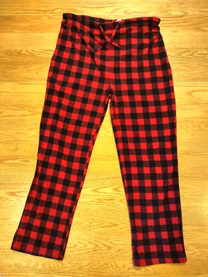 Calça lounge pijama feminina Sonoma Jean Co XL 18-20 vermelha xadrez búfalo cordão de desenho - Imagem 1 de 4