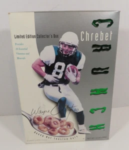 Chrebet Crunch NY Jets scatola cereali mai aperta anno 2000 Wayne's Chrebet Cereal *LEGGI* - Foto 1 di 7