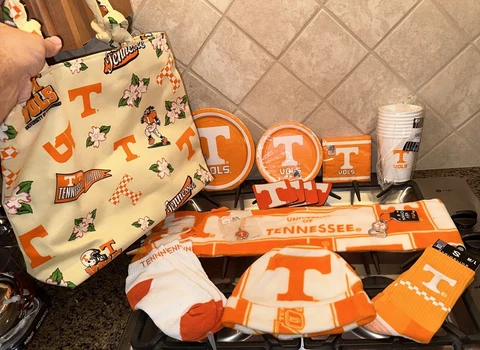 NCAA University Tennessee Volunteers Tote, Socks, Plates, Scarf, Cups, & More! Cover