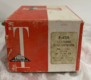 Triad F-42A Filament Power Transformer 12.6 V 2.5A, 12.6V 2.5A Tube Amps - Picture 1 of 12