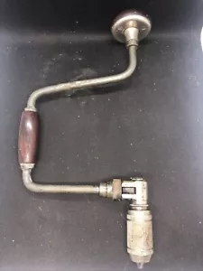 Stanley No 923 14 In Ratcheting Bit Brace Rare Size Peeling Chrome Dirty Works - Picture 1 of 20