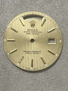 Rolex día-fecha 36 mm champán oro tapiz palo esfera 18038 18238 - Imagen 1 de 2