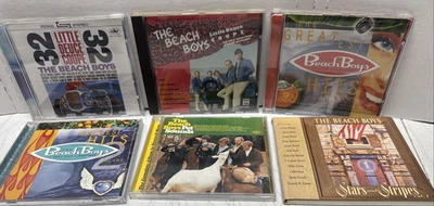 Lot of 6 The BEACH BOY CD s BRIAN WILSON Greatest Hits 32 Little Deuce Coupe - Image 1 of 4