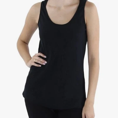 Camiseta sin mangas tejida con cuello redondo negra Tahari ASL Georgette talla PETITE M verano nueva con etiquetas Foto 1 de 4