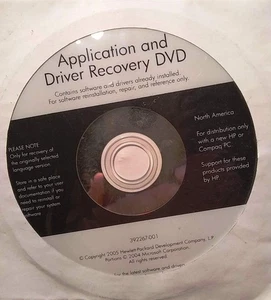 HP Application Driver Recovery DVD Presario M2100 V2000 Pavilion ze2000 dv1400 - Picture 1 of 1