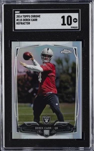 2014 TOPPS CHROME REFRACTOR #115 DEREK CARR SGC 10 GM - Picture 1 of 2