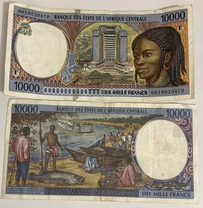 Central African St. / E / Cameroon - 10000 Francs 2000 VF / F P. 205Ef - Picture 1 of 1