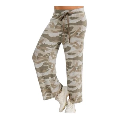 Mystree NWT Waist Drawstring Camouflage Wide Leg Flare Fleece Pants Women’s SM - Image 1 of 4