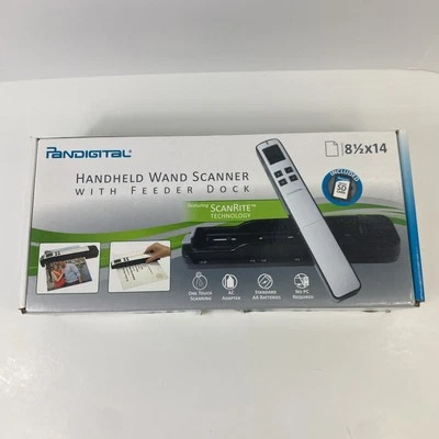 Pandigital Handheld Wand Scanner ScanRite Technology Blue Read Description - Image 1 of 4