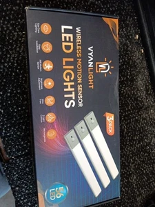 VYANLIGHT Wireless LED Cabinet Lights, Motion Sensor Hand Wave Rechargeable 3Pak - Picture 1 of 1