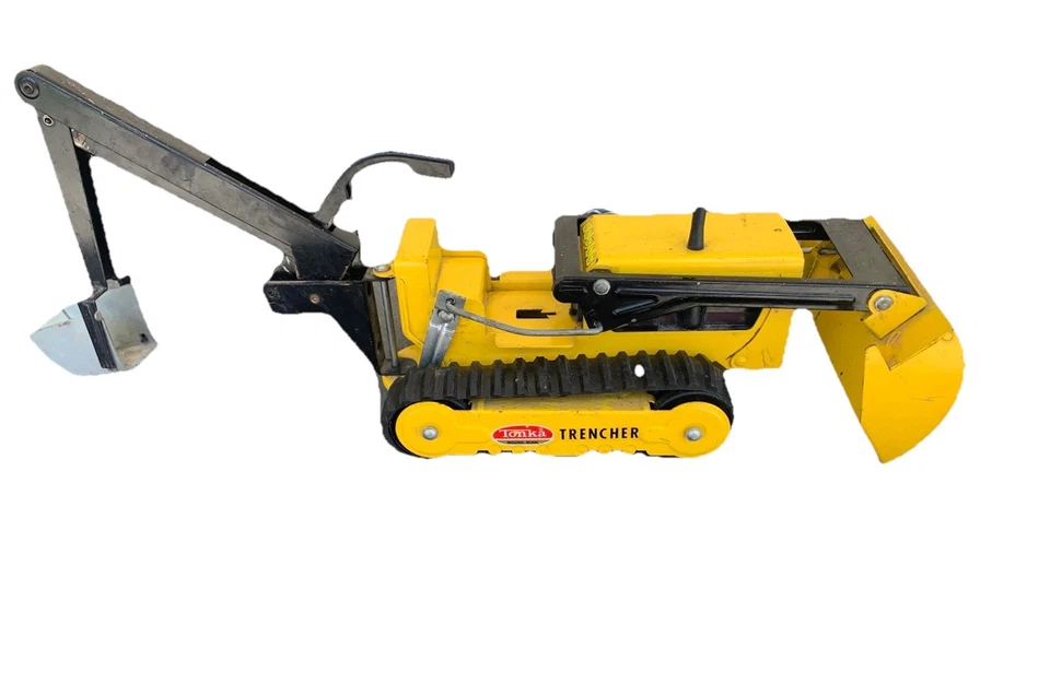 Vintage 1960s Tonka Dragline Dredging Crane Bucket Yellow 15X22  Minnesota USA - Image 1 of 4