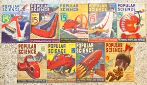 1932 - 1938 Popular Science Magazine Lot of 9 - Picture 1 of 16
