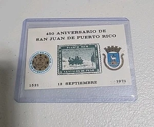 PUERTO RICO 1971 450 ANIVERSARIO DE S.J. HOJA RECUERDO PUERTO RICO 53 AÑOS - Imagen 1 de 2