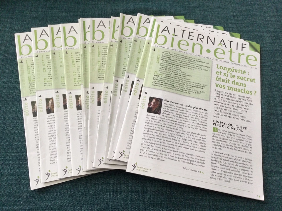 Lot de Revues  Alternatif Bien Etre N° 108 à 115 - 117 à 120 - Photo 1/1