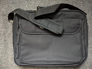 Laptop Bag Unbranded used but in excellent condition Black Soft Canvas - Afbeelding 1 van 14
