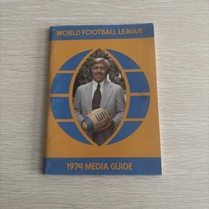 VINTAGE 1974 MEDIA GUIDE WORLD FOOTBALL PROGRAM BOOK - Picture 1 of 2