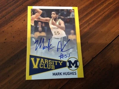TK Legacy Mark Hughes Varsity Club VC 12 Autograph Michigan Wolverines 2004 - Image 1 of 2