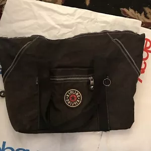 Kipling Large Overnight Expandable Duffel Carry-on Black Luggage Bag Weekender - Picture 1 of 2