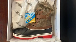 Women's Warm Faux Fur Lined Mid Calf Winter Snow Boots Waterproof Size7 - Picture 1 of 4