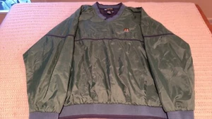 VTG Eddie Bauer EBTEK XL 100% Nylon Eddie Bauer Golf Pullover Windbreaker Green - Picture 1 of 7