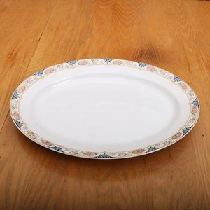 Piatto da portata grande vintage Noritake Nippon Giappone motivo fiori blu e rosa - Foto 1 di 7