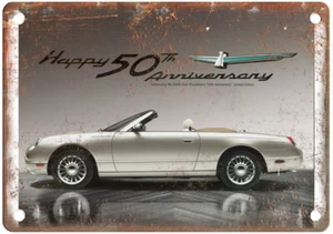 Vintage 2005 Ford Thunderbird 50th Anniversary  Ad Retro Look Metal Sign A6101 - Picture 1 of 2