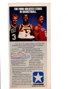 1985 Coverse Sneaker Print Ad ~ Larry Bird Magic Johnson Dr. J Erving NBA HOF - Picture 1 of 1