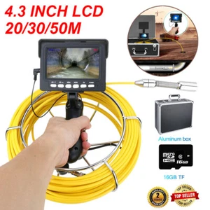 Sewer Camera HD Drain 4.3 Inch LCD Monitor 1200 TVL Pipe Inspection Camera NEW - Picture 1 of 15