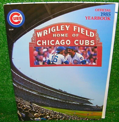 Chicago Cubs 1985 Official Yearbook Baseball Program Mint Condition W Insert - Image 1 of 3