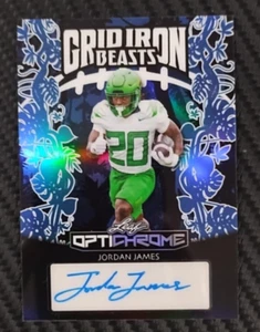 2024 Leaf Optichrome Jordan James BEASTS Refractor 5/8 Auto Rookie OREGON OGBJJ1 - Bild 1 von 5