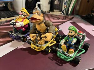 Toy Biz Mario Kart 64 Rare Action Figure Lot Donky Kong Wario And Luigi Nintendo