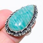 Amazonite Gemstone 925 Sterling Silver Jewelry Ring Size 6.5 C363