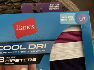 1 paquete Hanes Cool Dri Mujer Hipsters Sin Etiquetas Talla 7 Grande (Paquete de 3) Ropa Interior U26 - Imagen 1 de 8