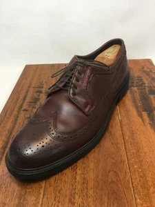 All Saints Spitalfield Men Leather Wingtip Brogue Dress Shoes Burgandy Sz 12/45 - Picture 1 of 12