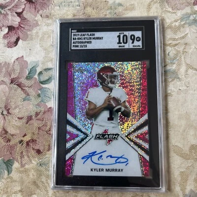 2019 Leaf Flash Kyler Murray RC auto SGC 10 card SGC9.  Pink 13/15  - Image 1 of 2