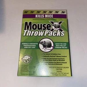 Mouse X Throw Packs Safe And Effective 6 2oz Packs Indoor and Outdoor - Picture 1 of 4